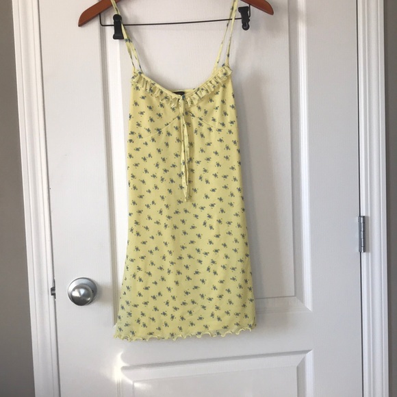 Yellow y2k mini slip dress - Picture 1 of 3